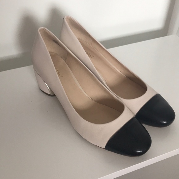 cap toe pumps nine west